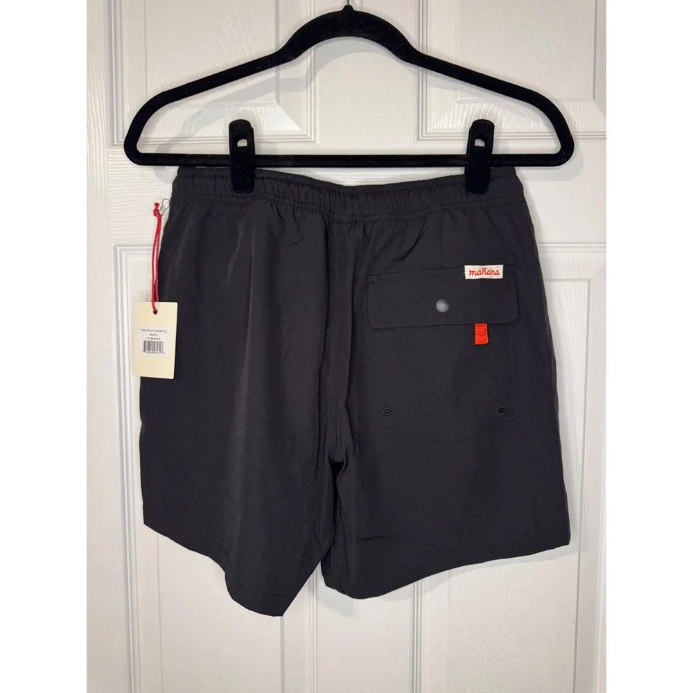 Manana Surfing Co The Volley Short 2.0 Black Swim Trunks Mens Small NWT